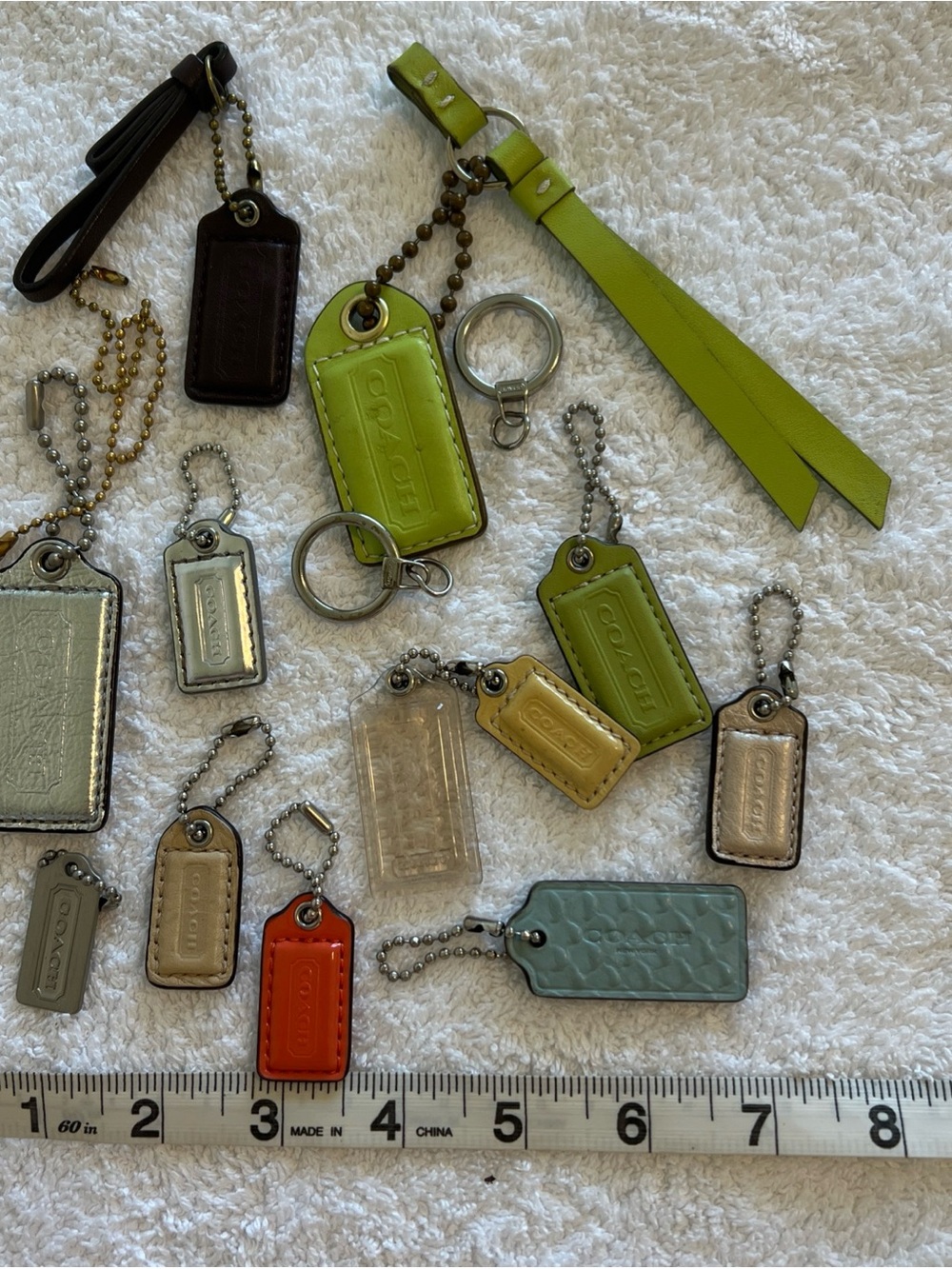 Coach Leather Tag Keychain Lot - Assorted Colors - Picture 13 of 13